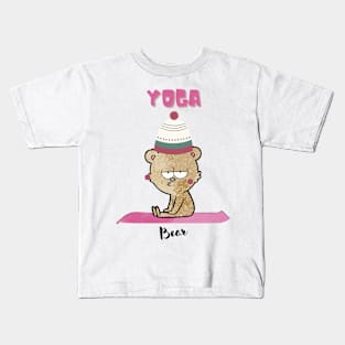 Yoga bear Kids T-Shirt